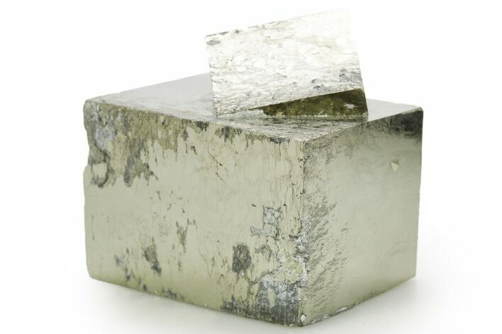 Shiny, Natural Pyrite Cube Cluster - Navajun, Spain #361931